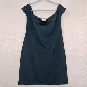 Open Edit Stretch Off The Shoulder Mini Dress-Black-Womens XL-Spandex-Fitted-NEW
